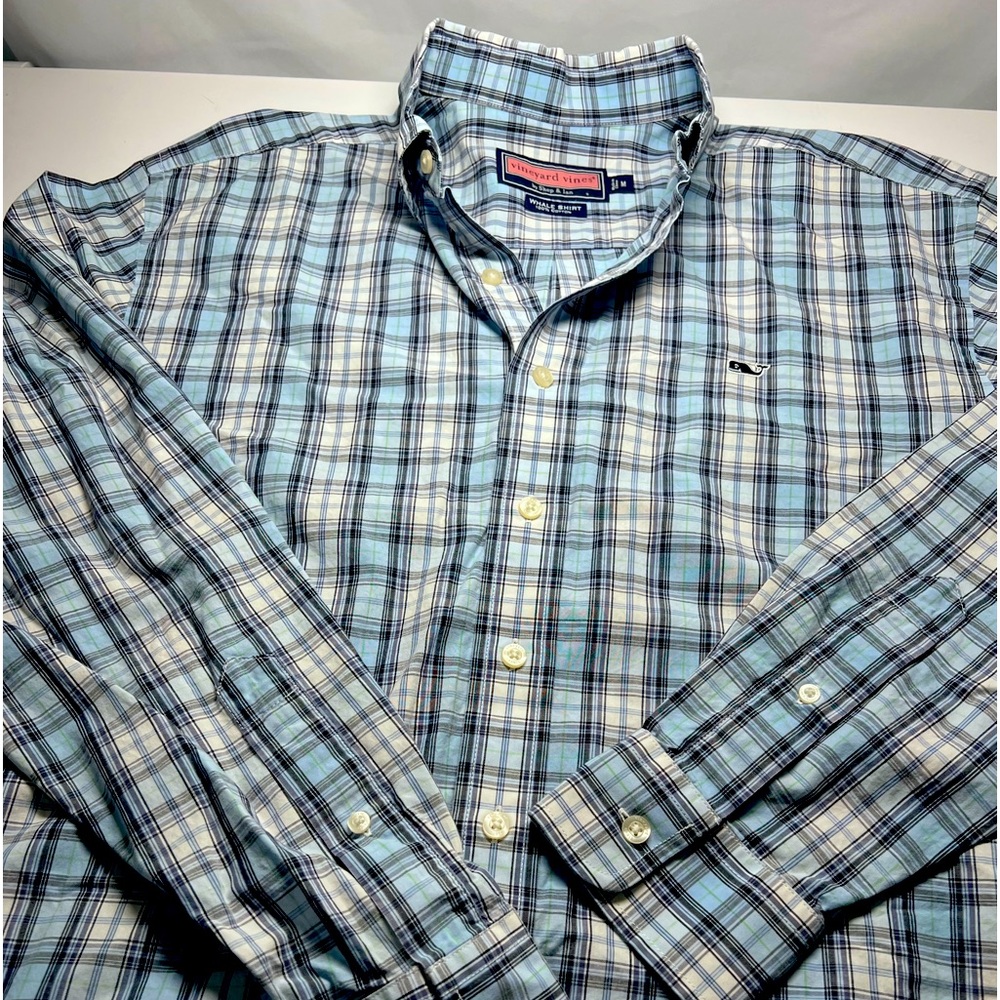 Vineyard Vines Button Down Long Sleeve Cotton Plaid Medium Shirt